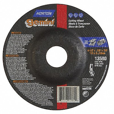 NORTON 66252843589 Depressed Centre Cut Off Wheel 7/8 CN Unthreaded Hole