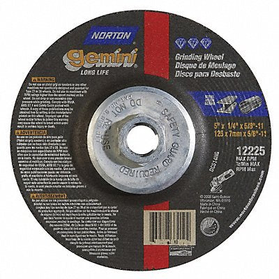 NORTON 66252843597 Depressed Grinding Wheel 5/8 -11CN ThreadHle