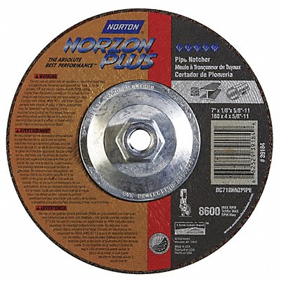 NORTON 66252939184 Depressed Centre Cut Off Wheel 5/8 -11CN ThreadHle