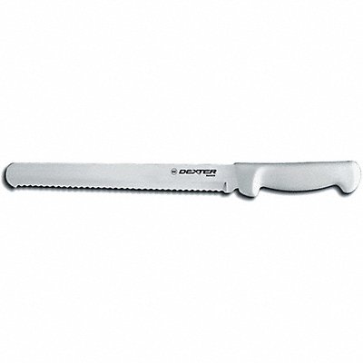 DEXTER RUSSELL 31604 Scalloped Slicer 10 Blade White Handle