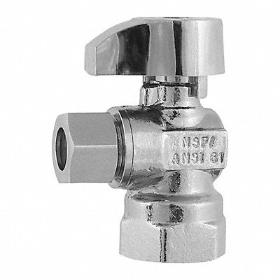 GRAINGER 261003LF 1/4-Turn Stop Angle 1/2 Inx3/8 In