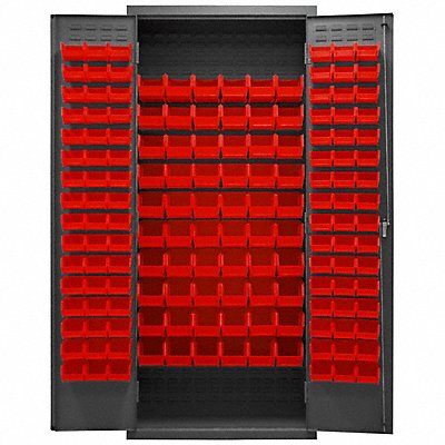 DURHAM MFG 2603156B1795 K4902 Bin Cabinet 84 x36 x18 Grey 156RedBns