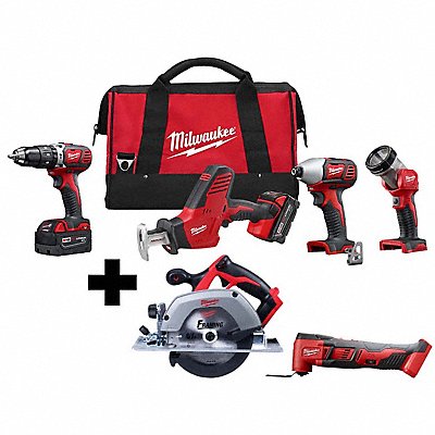MILWAUKEE 269524263020262000 M18 4Tool Kit M18 Circ Saw M18 MultiTool