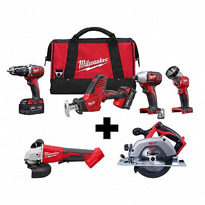 MILWAUKEE 269524268620263000 M18 4Tool Kit M18 Grinder M18 Circ Saw