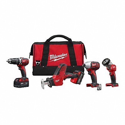 MILWAUKEE 269524 Cordless Combination Kit 4 Tools 18V DC