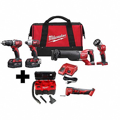 MILWAUKEE 269624088020262000 M18 4-Tool Kit M18 Vac M18 Multi-Tool