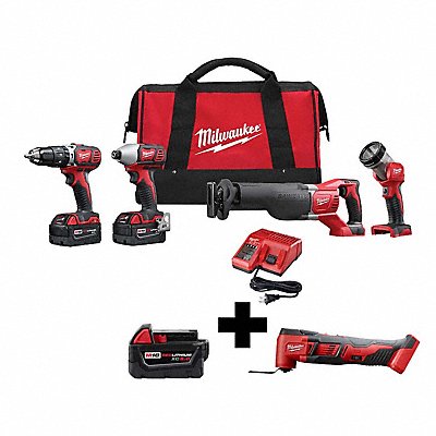 MILWAUKEE 26962448111850200000 M18 4-Tool Kit M18 5.0 M18 Multi-Tool