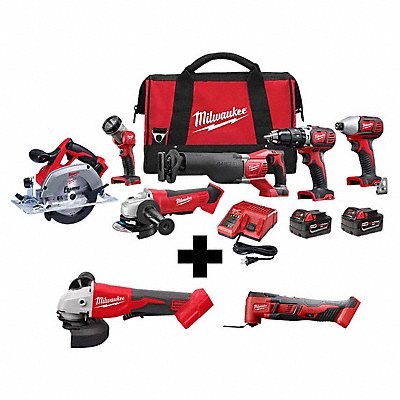 MILWAUKEE 269626268620262000 M18 6Tool Kit M18 Grinder M18 Multi-Tool