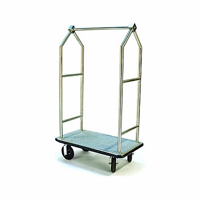 CSL 2699BK010GRY Bellmans Cart SS Finish Grey Carpet