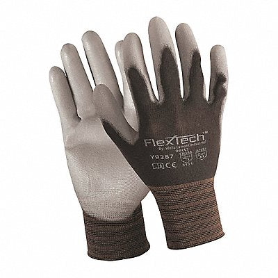 WELLS LAMONT Y9287L Black Nylon Lightweight Grey Pu Palm L