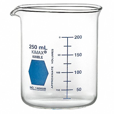 KIMBLE 14000B100 Beaker 100 mL 70 mm H 50 mm Dia PK12