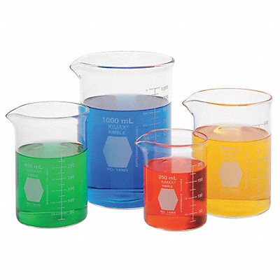 KIMBLE 1408501 Beaker Set 250 mL-1 L 92 mm-107 mm Dia
