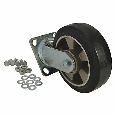 DAYTON MH13X46301G Mold-On Rubber Swivel Castor 6 In