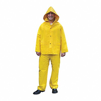 MCR SAFETY 2003X2 Classic .35Mm Pvc Poly Suit 3 Pc Ye 2XL