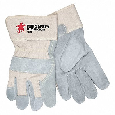 MCR SAFETY 16010S Leather Gloves Grey S PK12