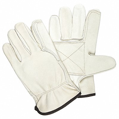 MCR SAFETY 32113DPL J3520 Leather Gloves Beige L PK12