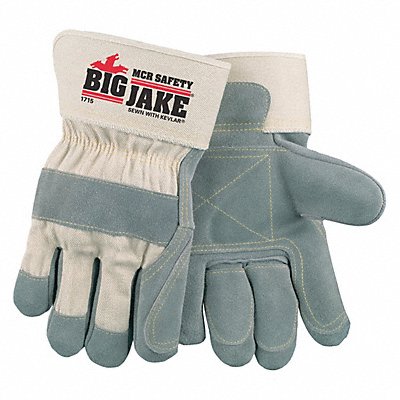 MCR SAFETY 1715 Double Leather Palm Fingers 15 PK12