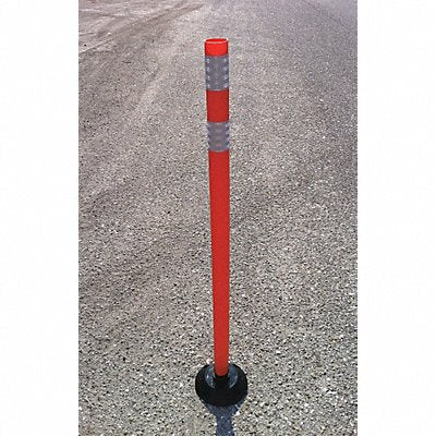 GRAINGER 0448OWG G6578 Delineator Post Orange HDPE 48 H