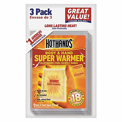 HOTHANDS HH11PDQ Hand Warmer 5in x 3-3/4 in PK3