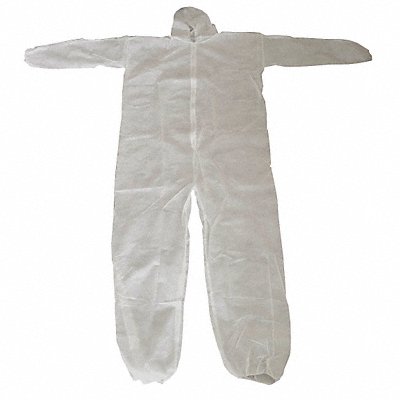 CONDOR 26W770 Coveralls 2XL Wht Polypropylene PK25