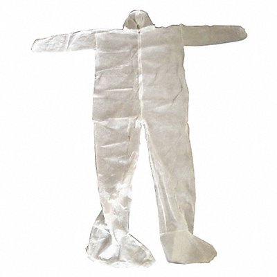 CONDOR 26W774 Coveralls L Wht Polypropylene PK25