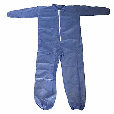CONDOR 26W821 G6092 Coveralls 5XL Blue Polypropylene PK25