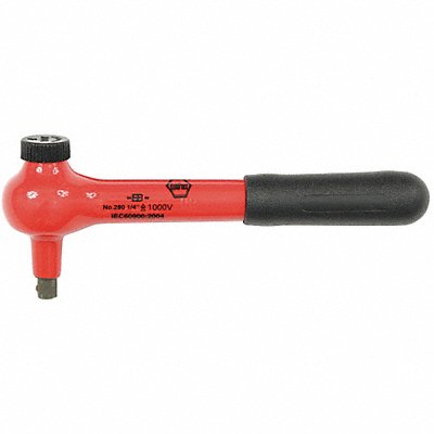 WIHA 12851 Hand Ratchet 140 mm Insulated 1/4 in