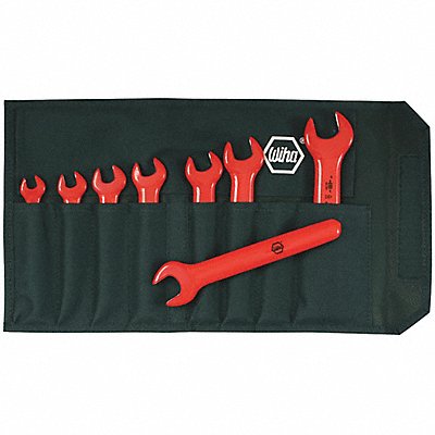 WIHA 20192 Opn End Wrench St #Pcs 8 SnglEnd