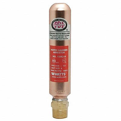 WATTS LF15M2A Water Hammer Arrestor 1/2 In NPT Copper