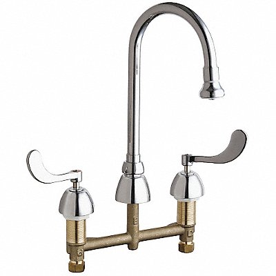 CHICAGO FAUCETS 786ABCP Gooseneck Chrome Chicago Faucets 786