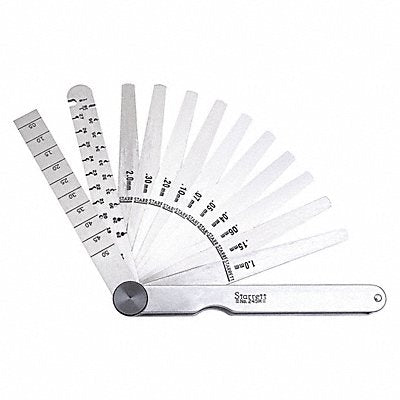 STARRETT 245M Feeler Gauge Set with Wire  Taper Gauge