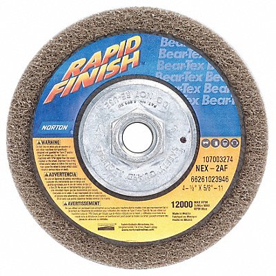 NORTON 66261023946 Non Woven Depressed Centre Disc 4 1/2 in Dia