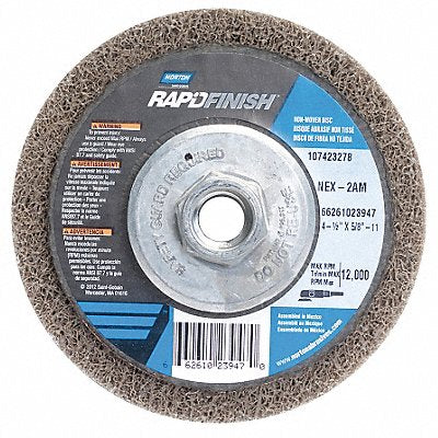 NORTON 66261023947 Non Woven Depressed Centre Disc 4 1/2 in Dia