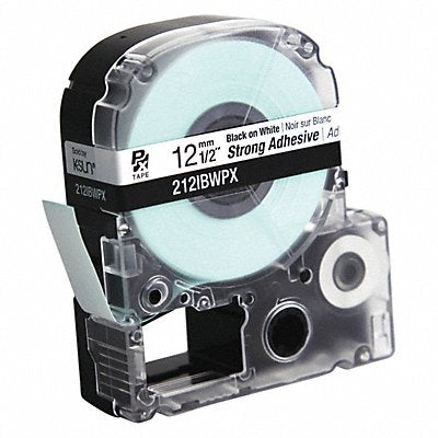 LABELWORKS PX 212IBWPX Label Tape Blk/Wht Strong Adhesive 1/2