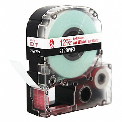 LABELWORKS PX 212RWPX Red Ink/White Tape 1/2 W