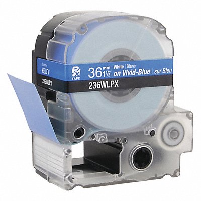 LABELWORKS PX 236WLPX White Ink/Blue Tape 1-1/2 W