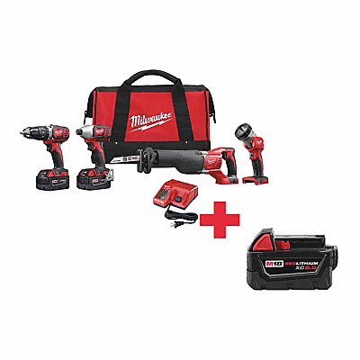 MILWAUKEE 26962400000000 Cordless Combination Kit 4 Tools 18V DC