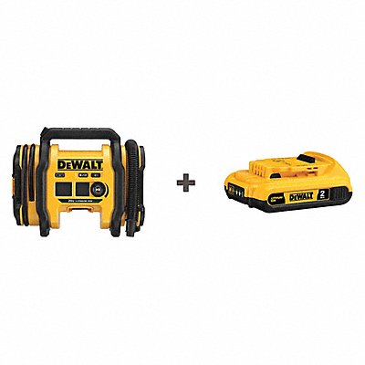 DEWALT DCC020IBDCB203 CordlessInflatorKit HoseL29 BatteryIncl