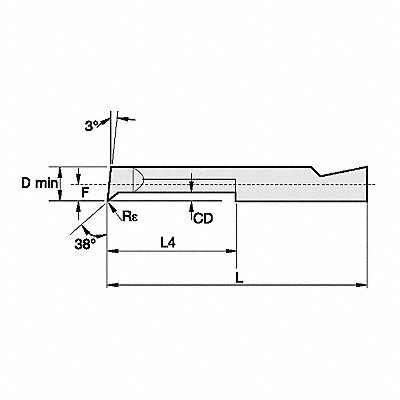 WIDIA BP250825R Boring Bar 20.95mm Carbide