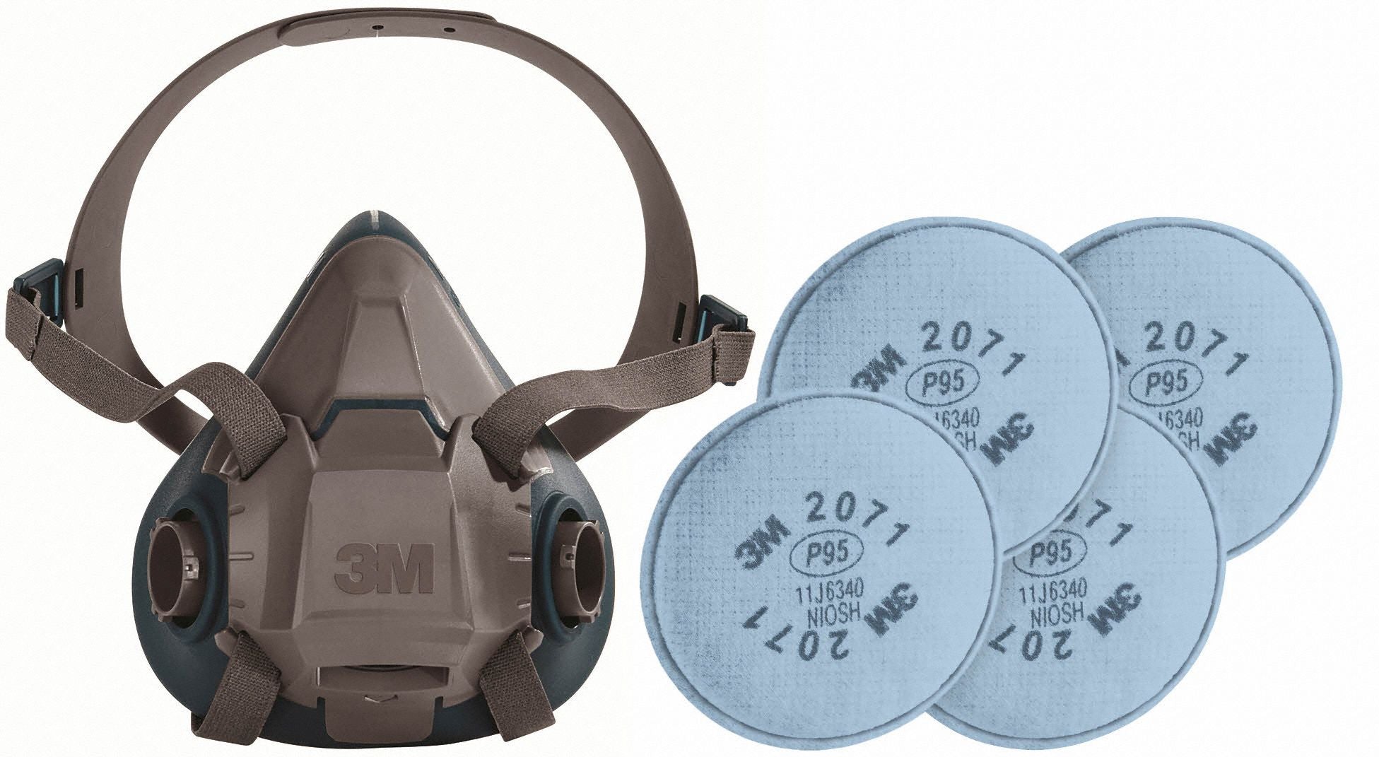 3M 29WT654MH55 Half Mask Respirator Kit S Grey Teal