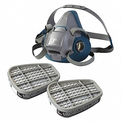 3M 29WT656AM37 Half Mask Respirator 6501 S Chem Cart OV PK2