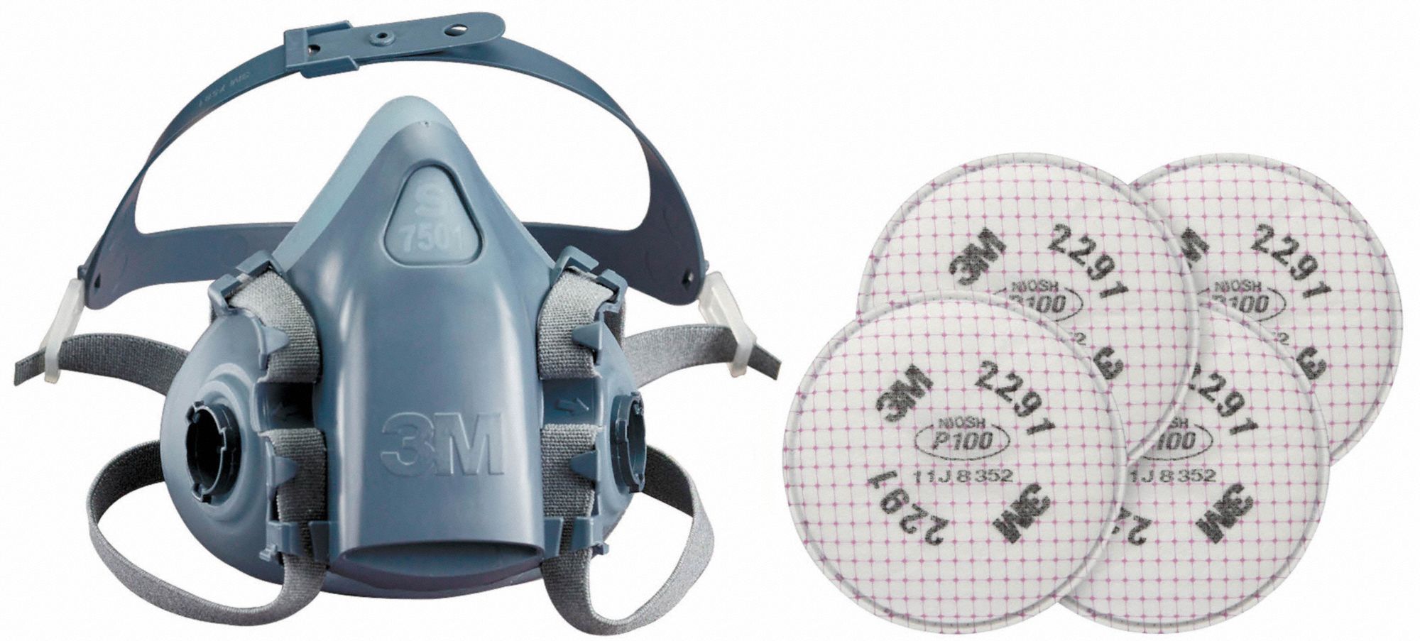 3M 3PB395WYZ4 Half Mask Respirator Kit S Blue Grey