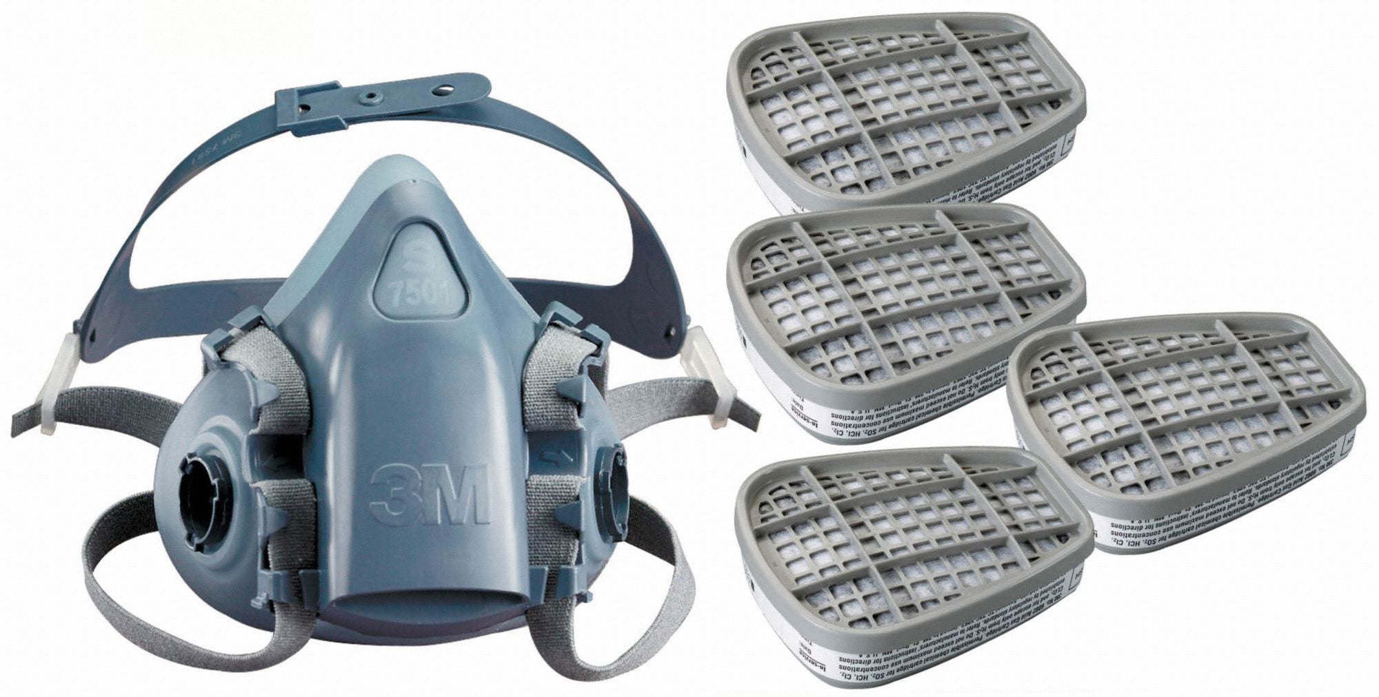 3M 3PB393AG78 Half Mask Respirator Kit S Blue Grey