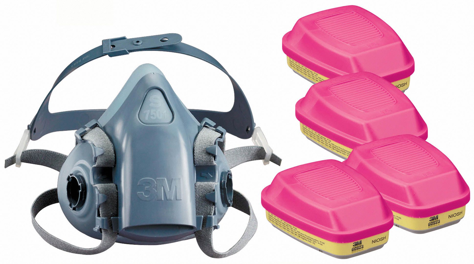 3M 3PB394JG12 Half Mask Respirator Kit S Blue Grey