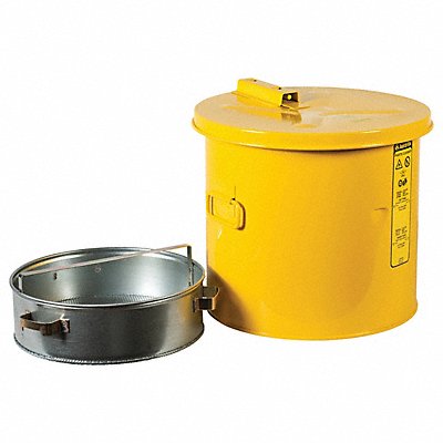 JUSTRITE 27813 Wash Tank Steel 13 H 3.5 gal Cap.