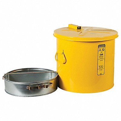 JUSTRITE 27816 Wash Tank Steel 14-1/4 H 6 gal Cap.