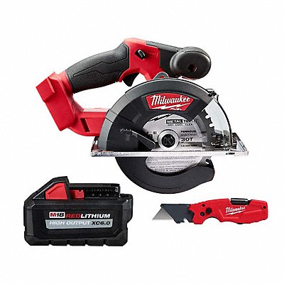 MILWAUKEE 2.78220481118654E+21 M18 Circ Saw + M18 XC6.0 Battery + Knife