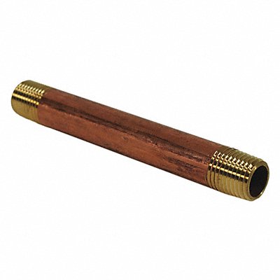 JONES STEPHENS N23009 Red Brass Pipe Nippl No Lead 1/2 x5 1/2