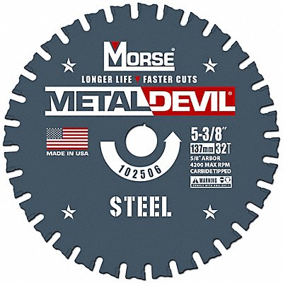 MORSE 102506WWG Carbide Circular Saw Blade Arbor 5/8
