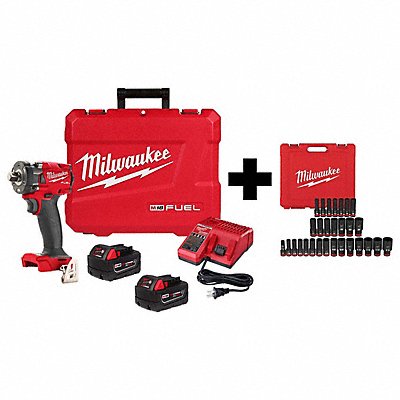 MILWAUKEE 2855P22R49667016 M18 1/2 Compact Impact Wrench Socket Set